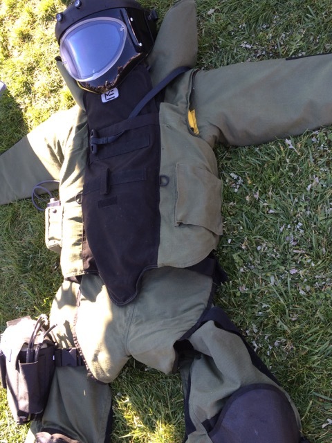 Picture of an EOD protective suit